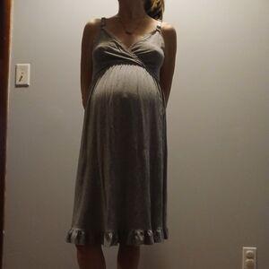 Secret Treasures Maternity/nursing  Gray Midi Sleepwear
